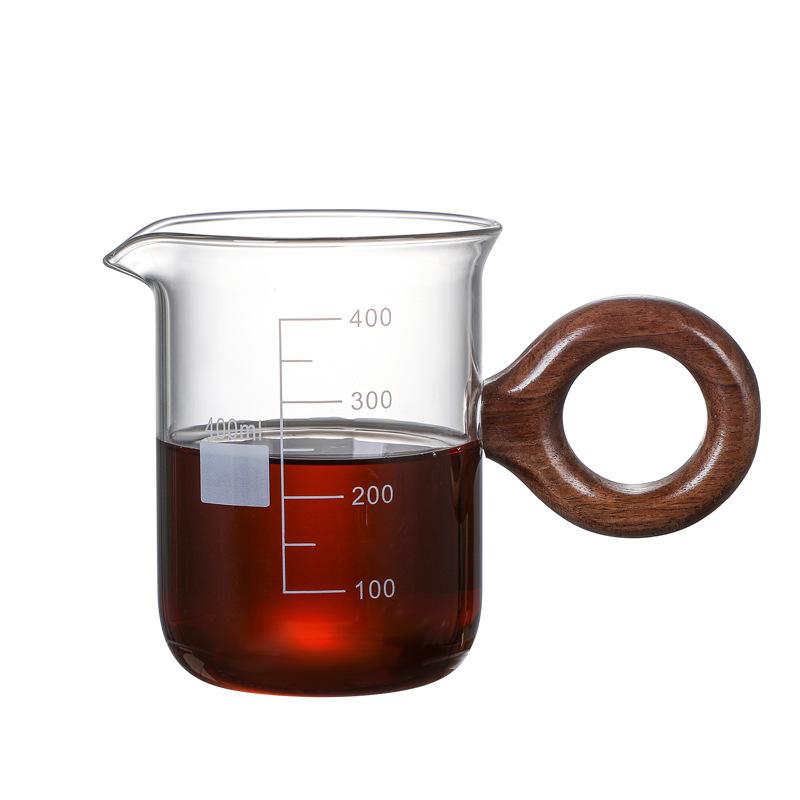 Nová vlašský ořech boční rukojeť kávovar borosilikátové sklo sdílecí sada hrnců V60 filtrační kalíšek kávovar odkapávání