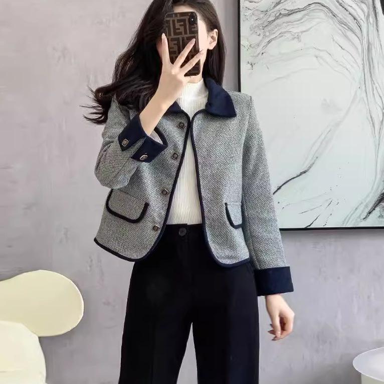 Korean Autumn Women's Petite Jacket - Chic Niche French Style Short Coat