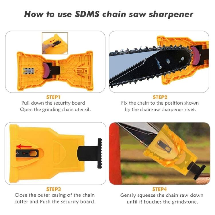Sharpens Sawing Chain Sharpening Tool Portable Chainsaw Teeth Sharpener For Guide Chain Sharpness Mount Fast Grinding