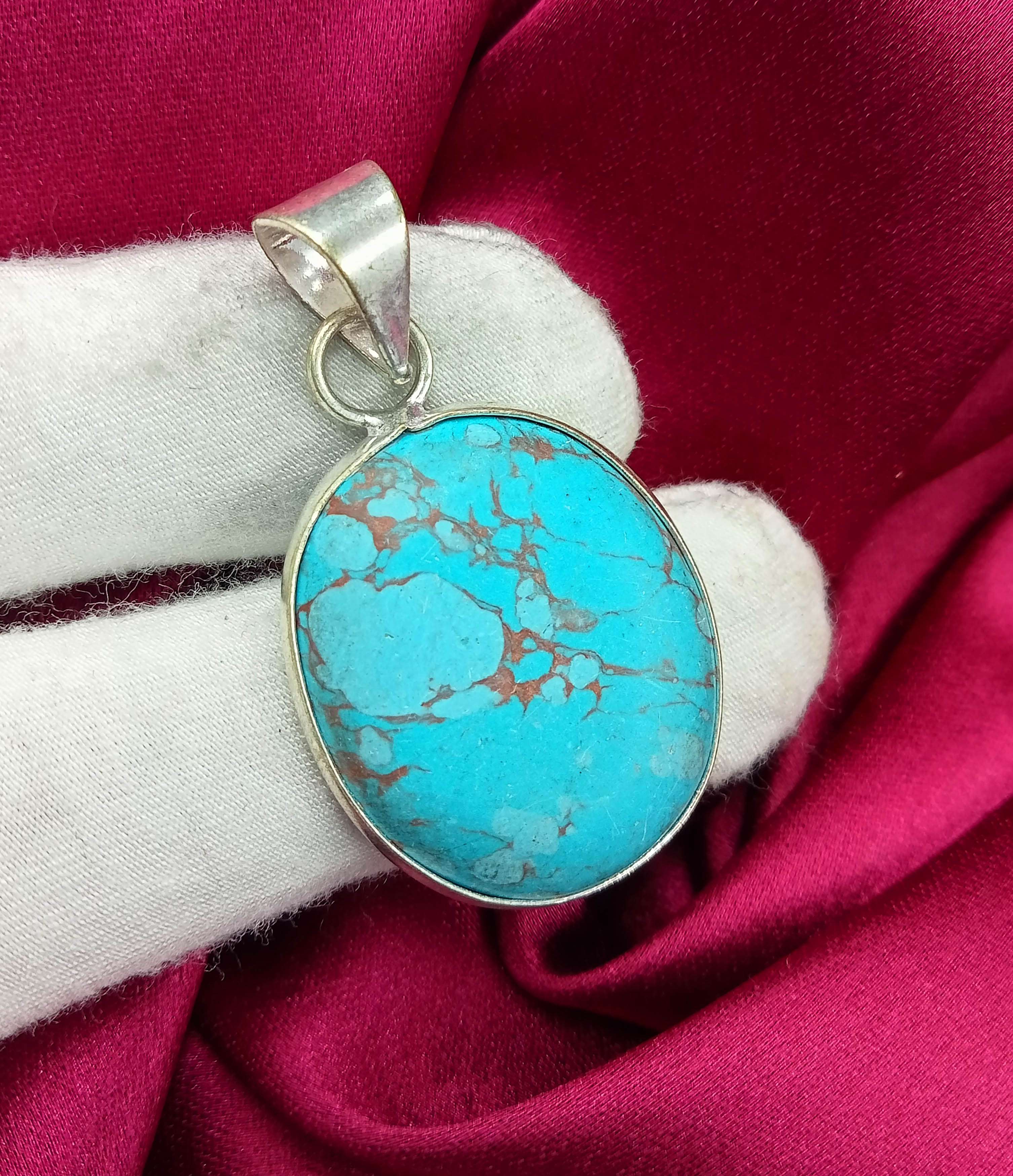 

Подвеска с бирюзовым камнем 925 пробы с серебряным покрытием DEP-316