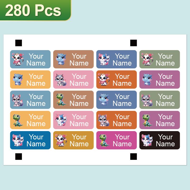 Custom Waterproof Name Labels - Personalized Stickers For School Accessories Water Bottles Mugs | Trendy And Long-Lasting