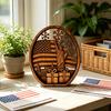 Patriotic 4th of July Table Centerpiece Wooden America Flag Lady Liberty Standing Sign for Independence Day Farmhouse Tiered Tray Decor