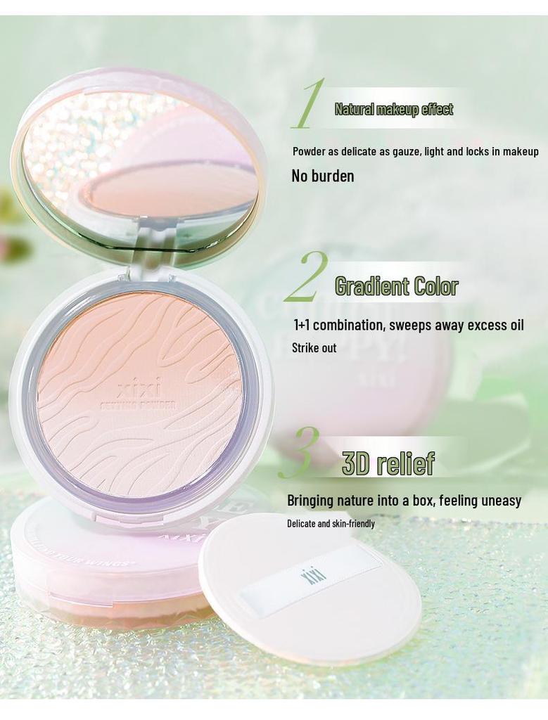 Xixi Rain Ink Cloud Weichzeichner Puder-Foundation: Langanhaltender matter Concealer & Setting-Puder, einfach aufzutragen.