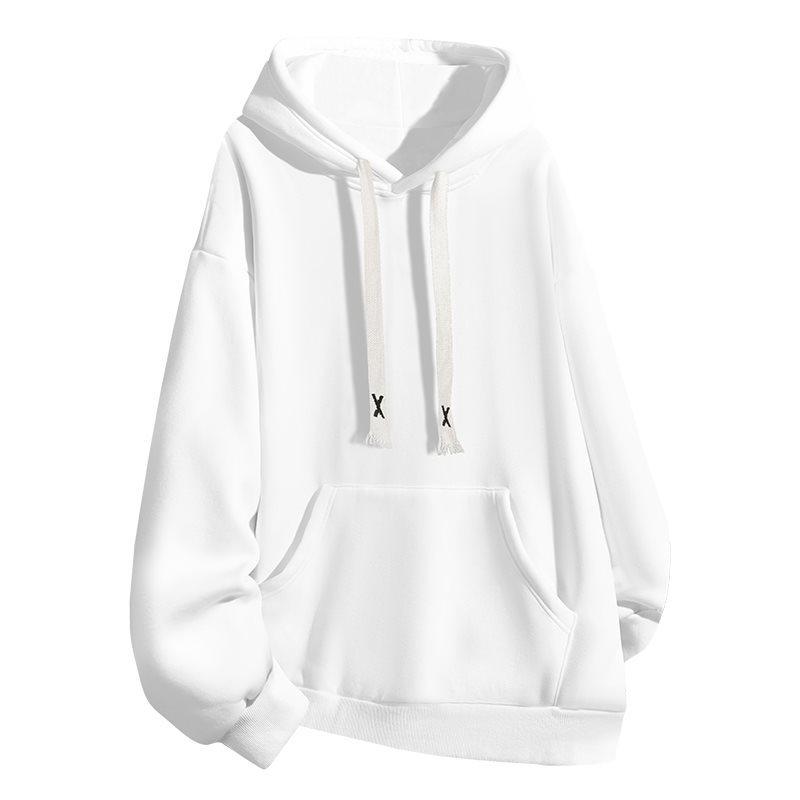 2025 Autumn/Winter Unisex Loose Casual Henley Hoodie Jacket 2XL белый