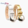 Women Thin Elastic Waist Belt for Dress Ladies Skinny Stretch Fashion Belt with Gold Buckle