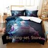 Elira Pendora Bedding Set Single Twin Full Queen King Size Bed Set Adult Kid Bedroom Duvetcover Sets Anime Bed Sheet Set