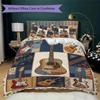 Guitar Music Pattern Bedding uilt Set uilt Cover Pillowcase Home Decoration Birthday Gift (1 * duvet cover + 2 * pillowcase  without core)56