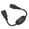 Power Extension Cable Switch IEC320 C14 Male To C13 Female 0.3 Meter Adapter Cable Power Supply Cord for Laptop Lamp