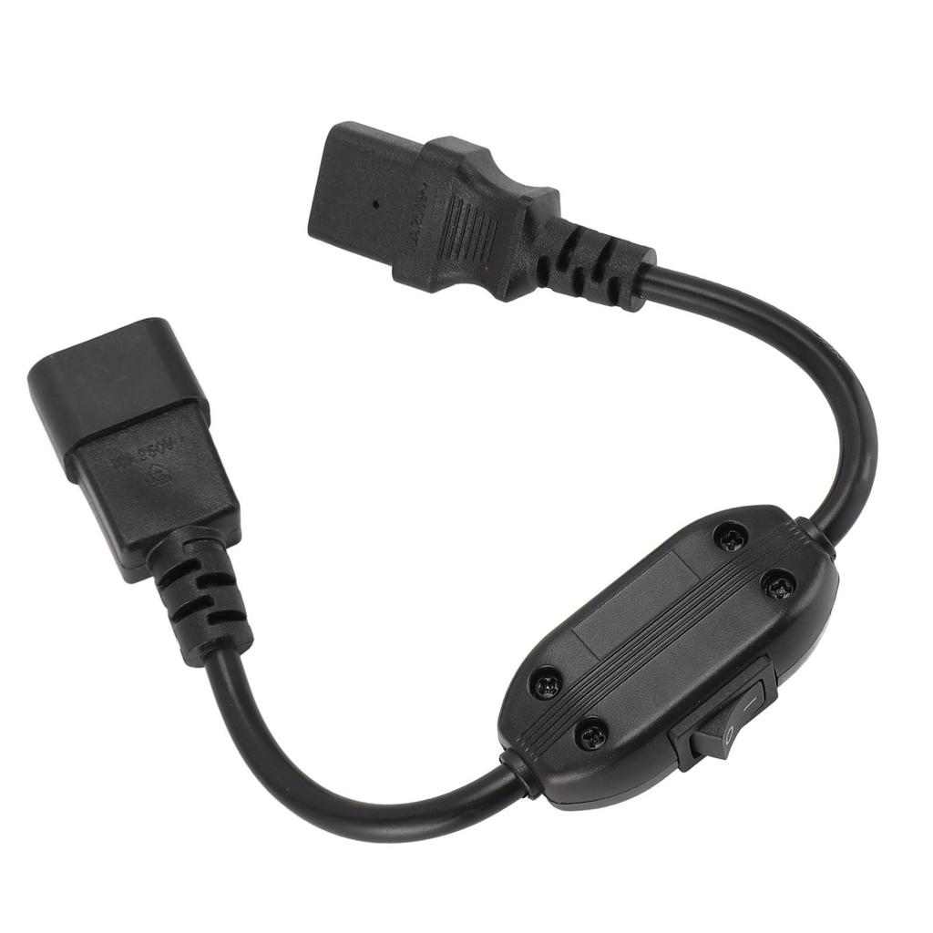 Power Extension Cable Switch IEC320 C14 Male To C13 Female 0.3 Meter Adapter Cable Power Supply Cord for Laptop Lamp