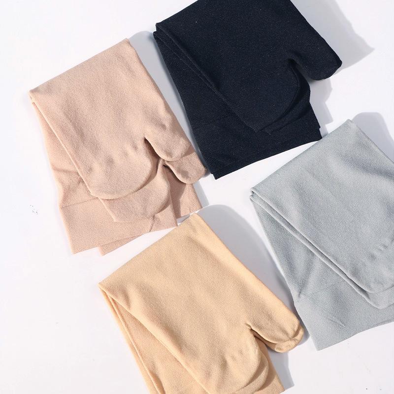 3 Pairs Anti-Slip Tabi Socks Short Silk Stockings For Women Men Solid Black Nude Gray Two Finger Socks Japanese Split Toe Socks