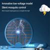 Foldable Electric Mosquito Killer 2 in 1 USB Rechargeable Mosquito Racket Insect Killer Safety Portable Fly Swatter Trap
