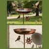 Strong Antique Look Outdoor Bird Bath Providing A Safe Drinking Area For Flying Visitors