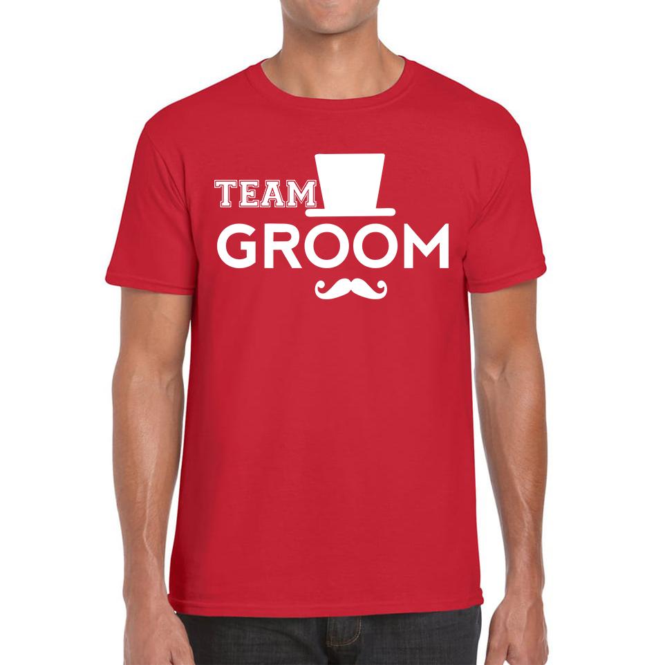 

Team Groom Moustache Stage Party Funny Wedding Engagement Parties Mens Tee Top 2XL