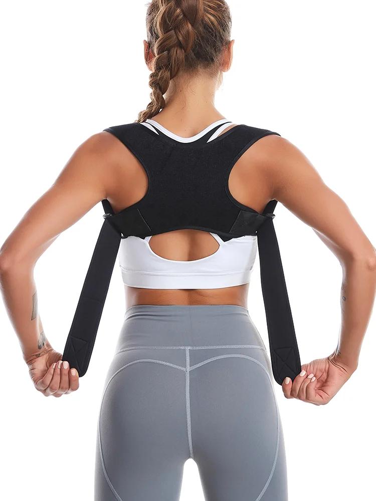 Justerbar Rygg Hållningskorrigerare Nacke Ryggstöd Bälte Axelstöd Stödbälten Vuxen Osynlig Puckelrygg Förebyggande Bälten