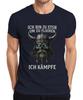 Too Stubborn To Flee I Fight Viking Skull Helmet Norse Mens T-Shirt-