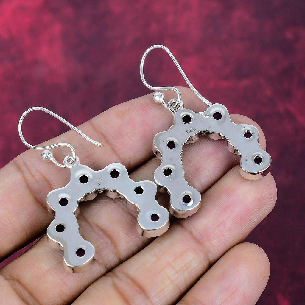Amethyst Earrings, 925 Solid Sterling Silver Gemstone Handmade Earrings Jewelry, Gift For Sister