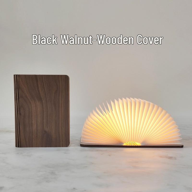 Creative USB Rechargeable Folding Book Night Light - Cultural Gift & Bedside Lamp