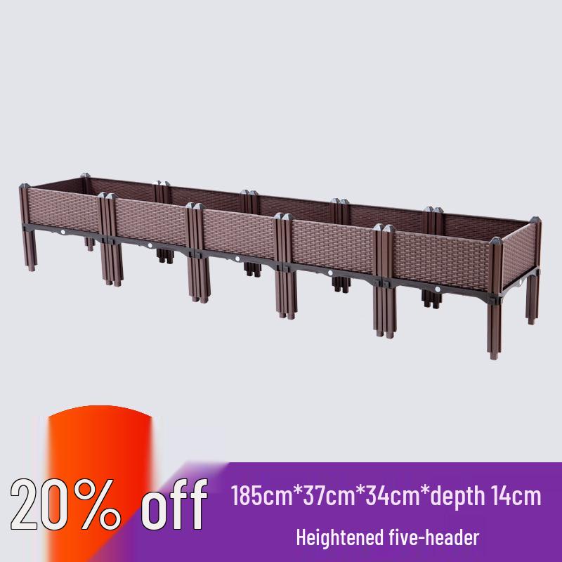 Thickened Plastic Vegetable & Flower Planter Box for Balcony, Indoor, Terrace, or Courtyard