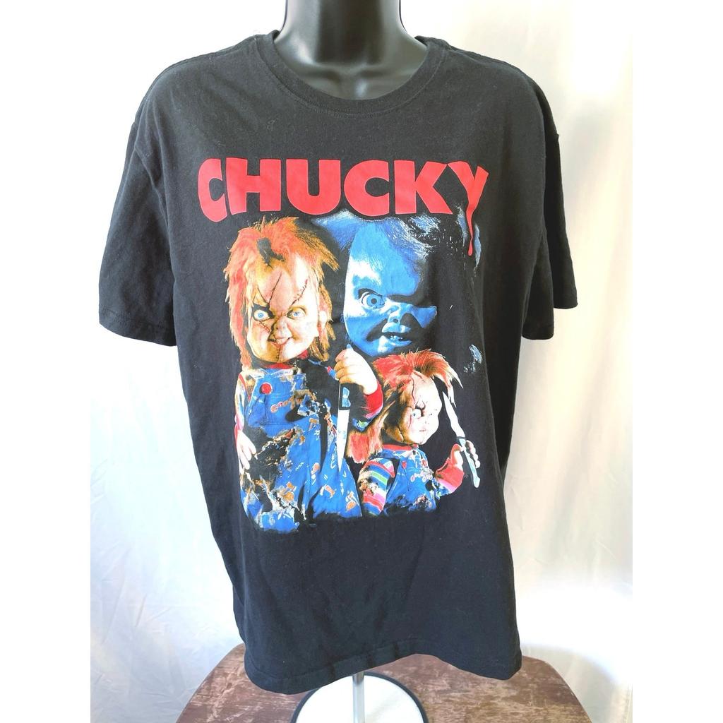 Chucky Horror Movie Graphic Tee Black XL