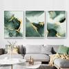Abstraktes dunkelgrünes goldenes Aquarell-Tinten-Wand-Kunst-Leinwand-Gemälde-Druck-Poster-Bild für die Inneneinrichtung des Wohnzimmers