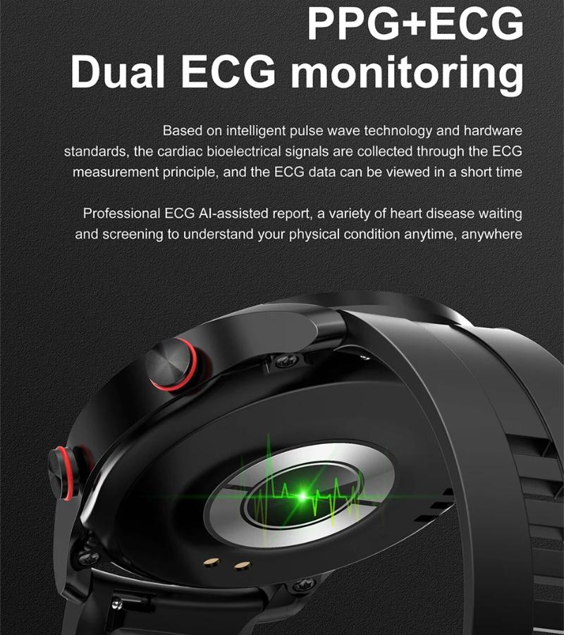 2025 New 1.5 inch Smart Watch Men Bluetooth Call Heart Rate ECG Health Fitness Sports Watch Waterproof Business Man Smartwatch