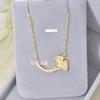 Light Luxury Ginkgo Biloba Necklace Women'S Personality Simple And Versatile Ol Pearl Pendant With Jewelry