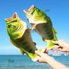 Open Toe Funny Male's Footwear Women's Fish Slippers Outdoor Couples Family Cartoon Animal Flip flops Plus Size 46 47 Man Shoes