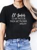 Women's Casual Sports Top Round Neck Short Sleeve Spanish Letter Print For Spring And Summer Urban Style Printed T-Shirt Trendy