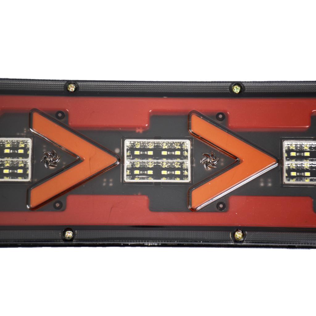 

24V LED Tail Light for Trucks & Trailers - Reverse, Signal, and Brake Light with Adapter 46*12.5 cm