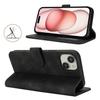 For iPhone 15 Plus/14 Plus Wallet Case Double Folded Edge Skin Touch PU Leather Flip Phone Cover