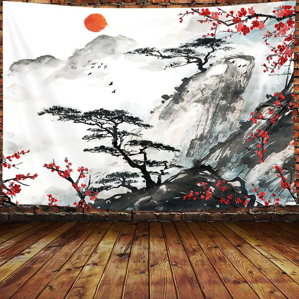 Japanese Cherry Blossom tapestry 75x100 чёрный