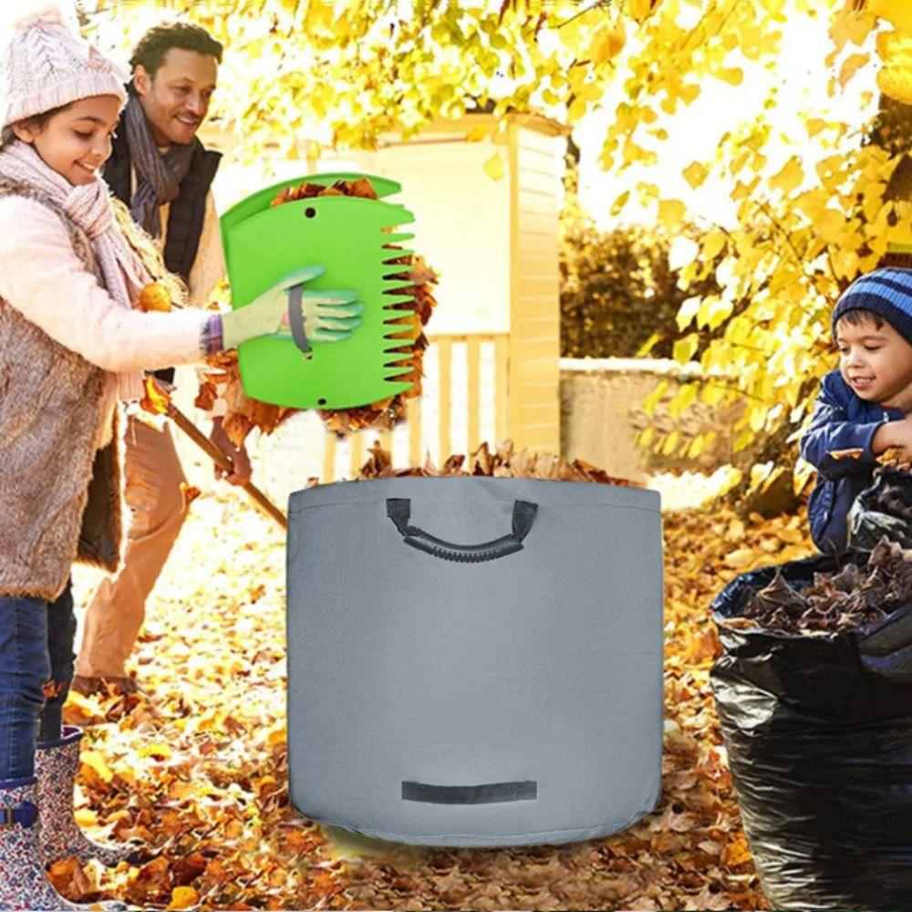 Flatable Garden Leaf Storage Bag Heavy-duty Foldable Outdoor Garbage Bag Garden Clean-up