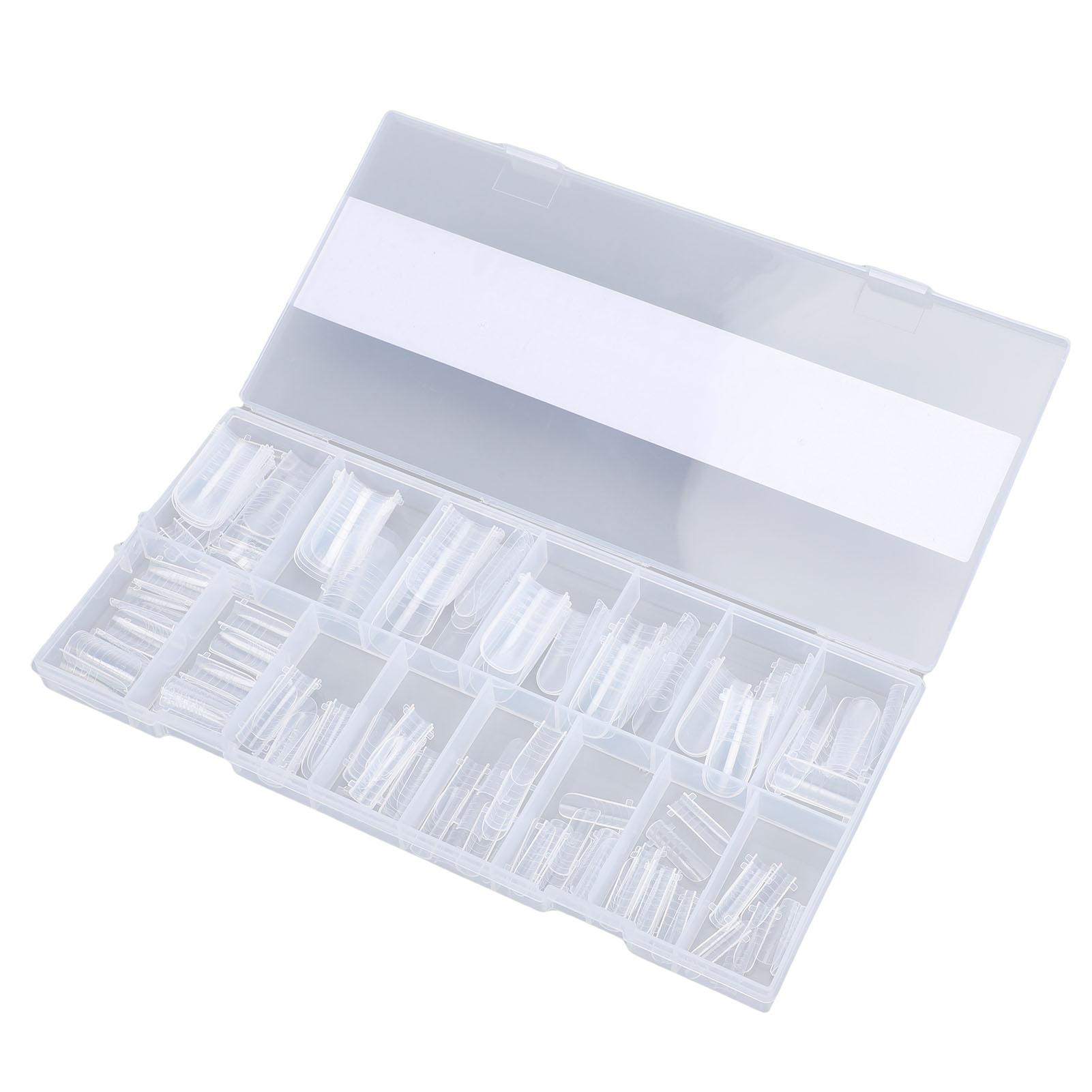 

160 Pcs Toenail Forms Clear Toenail Extension Full Cover Tips with Accurate Markings for Manicure At Home