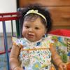 24 " 60 Cm Black Skin Rebirth Baby Doll Girl KODI Sof Cloth Body Simulation Reborn Dolls Lifelike Handmade Rooted Short Curly Hair Newborn Babies Doll