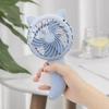 Hand-Pressed Cat Ears Fan: Manual Operation, Battery-Free, Portable Kitten Fan