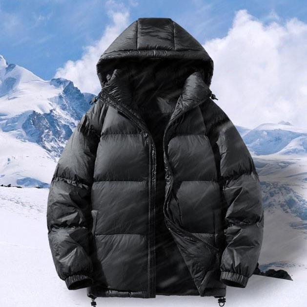 Winter Hooded Men's White Duck Down Coat Fashion Warm Down Jackets Casual Winter Men Thicken Winter Jacket