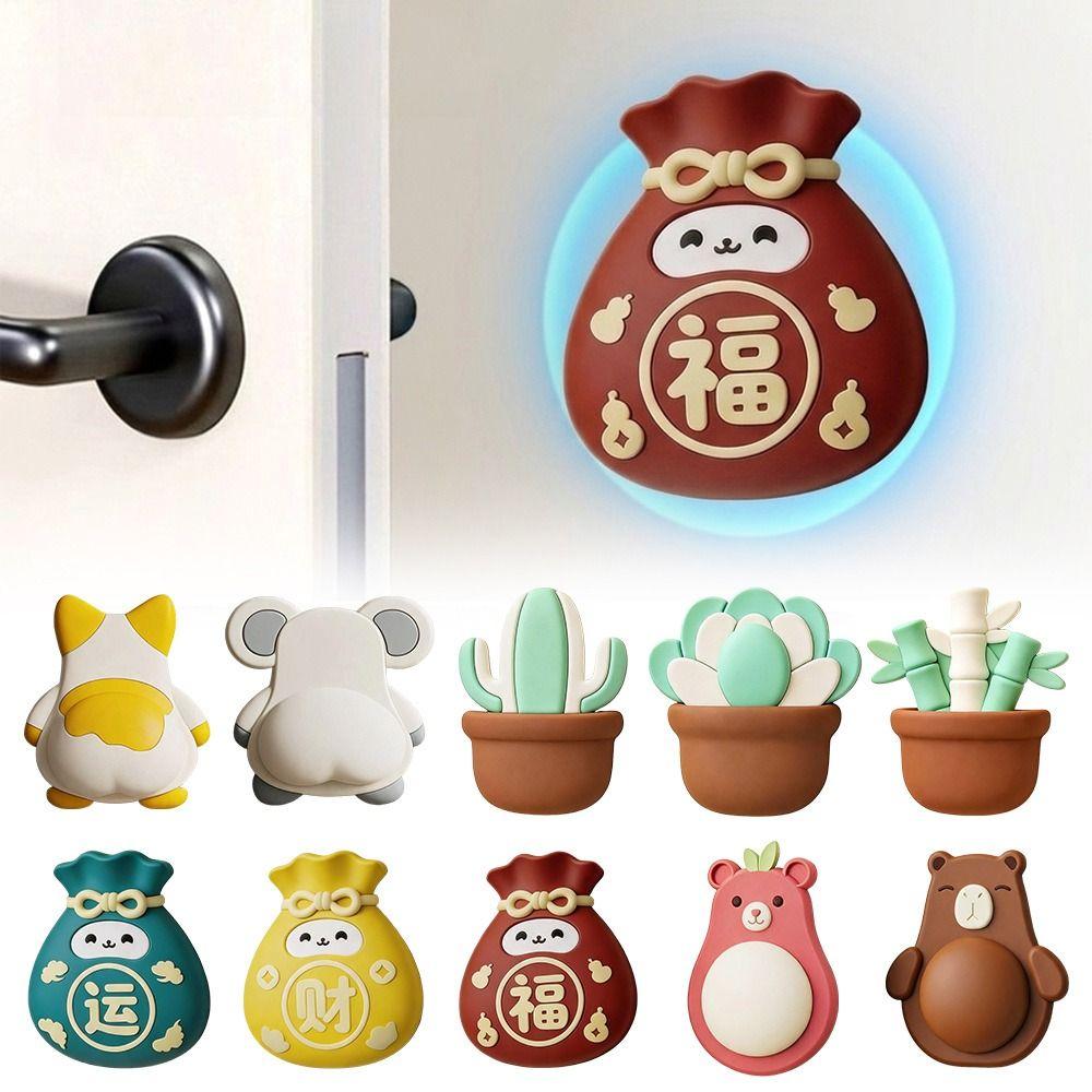 Self-Adhesive Door Handle Bumpers Silicone Wall Protector Stickers  For Home Improvement