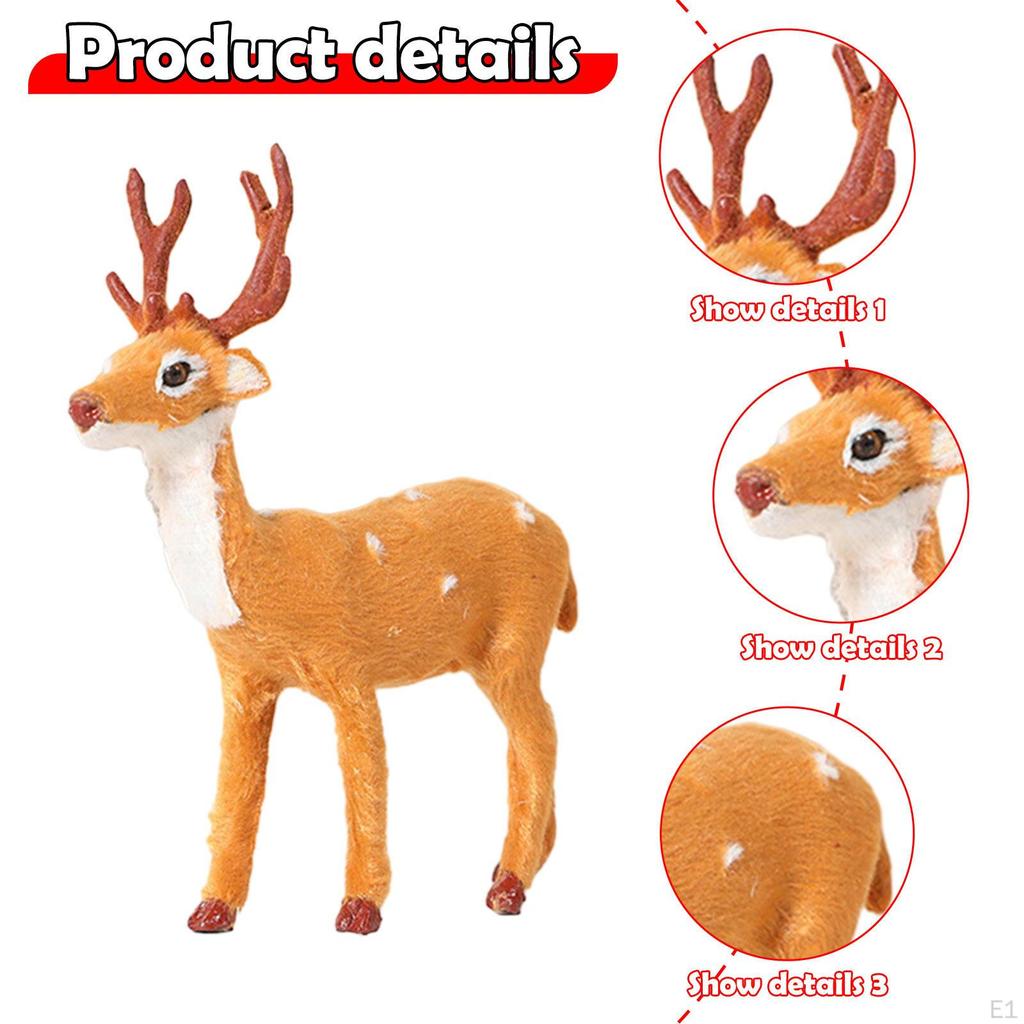 Christmas Reindeer Figurine Decoration Deer Statue for Table Centerpiece
