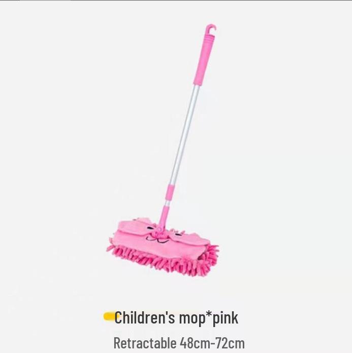 Kids' Cat-Themed Cleaning Set: Mini Broom, Dustpan, and Mop for Playhouse and School