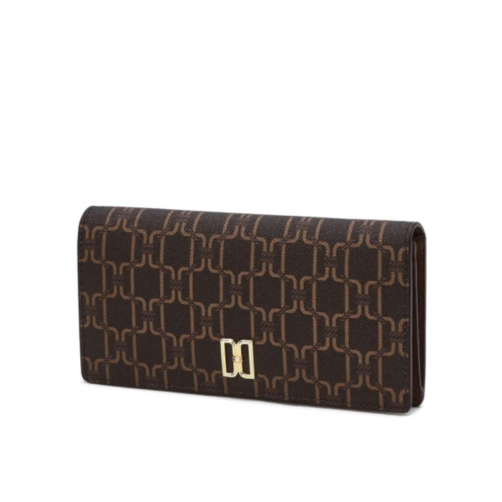 

Daks Brown Logo Pattern Leather Long Wallet Dcwa6e717w2 Single option