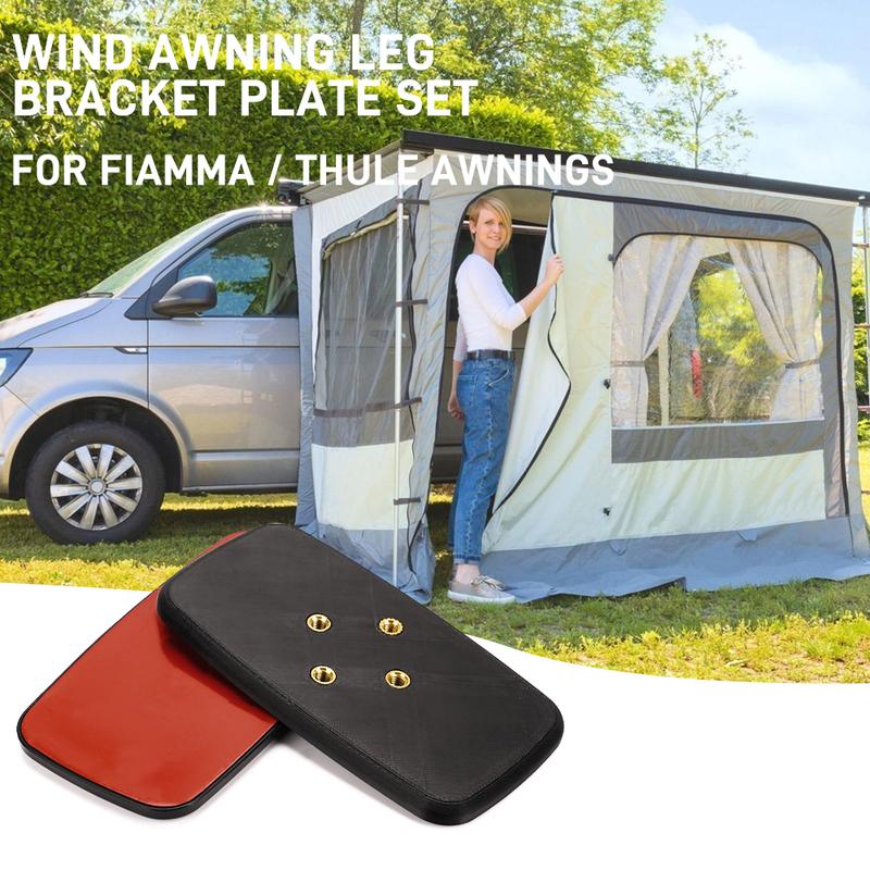 Wind Awning Leg Bracket Plate Set With Tape For FIAMMA THULE Awnings Tallation Board Set