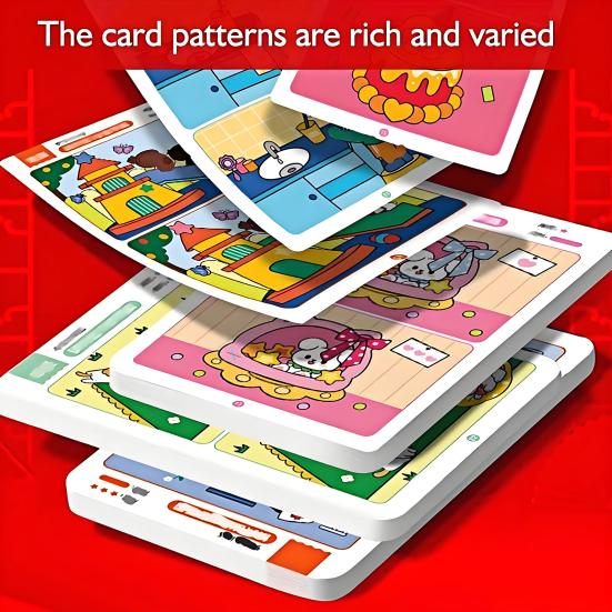Karta do Wczesnej Edukacji Żywe Kolory Żywe Wzory Wielokrotnego Użytku Poprawa Koncentracji Karta do Gry Interaktywnej dla Dzieci