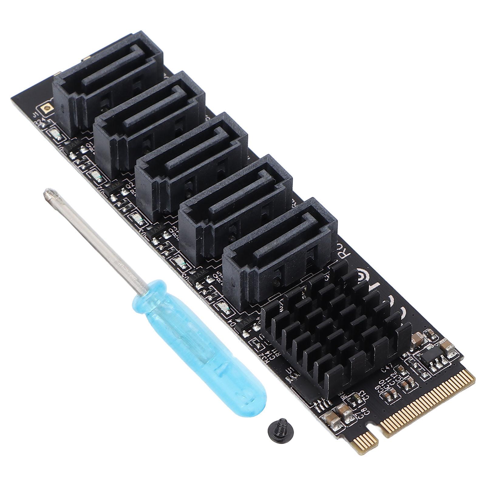 

PH56 M2 PCIE 3 5 Port Hard Disk Expansion Adapter Card Support PM Function Computers Accessories