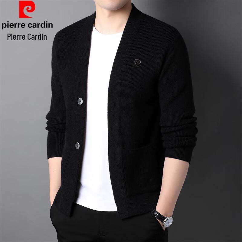Pierre Cardin Men's V-Neck Knitted Cardigan with Pockets