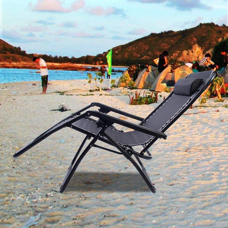 Outdoor Camping Beach Chair Office Lunch Break Chair Zero Gravity Folding Recliner Chair Elderly Balcony Chair