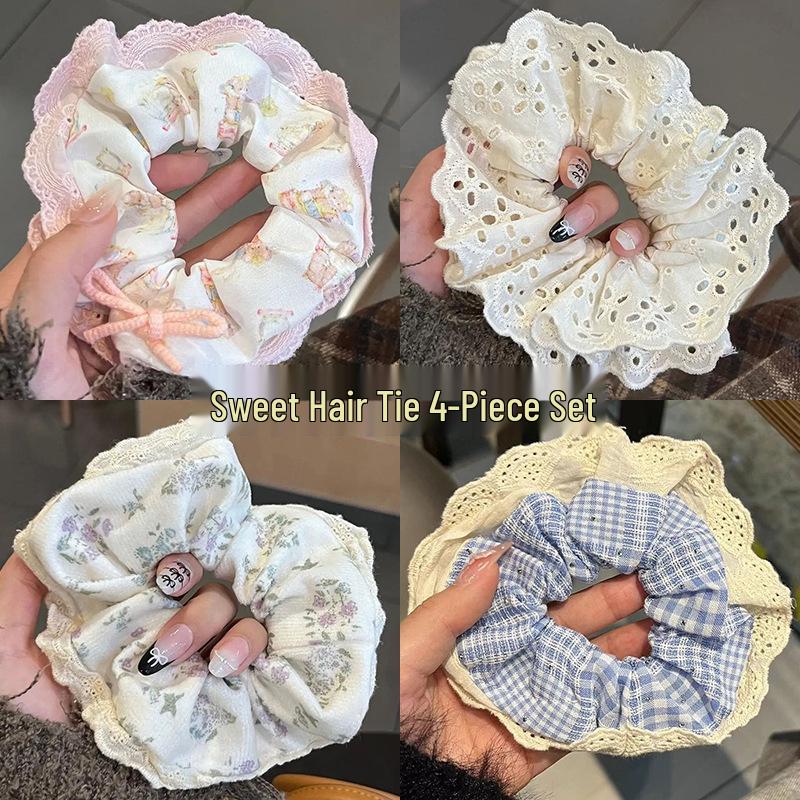 

2024 Spring Women s Ballet-Style Intestine Hair Band: Elegant Bun Headdress Ornament