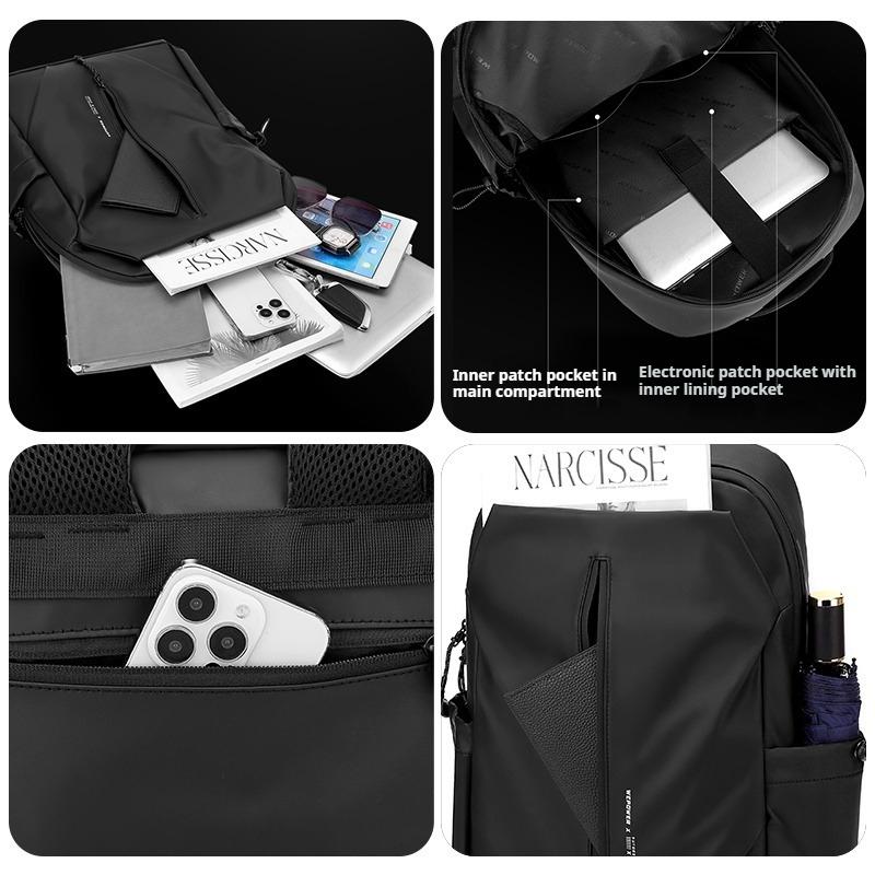 Sleek Black Waterproof Backpack for Men Stylish & Functional Laptop Backpack for Daily Use & Travel