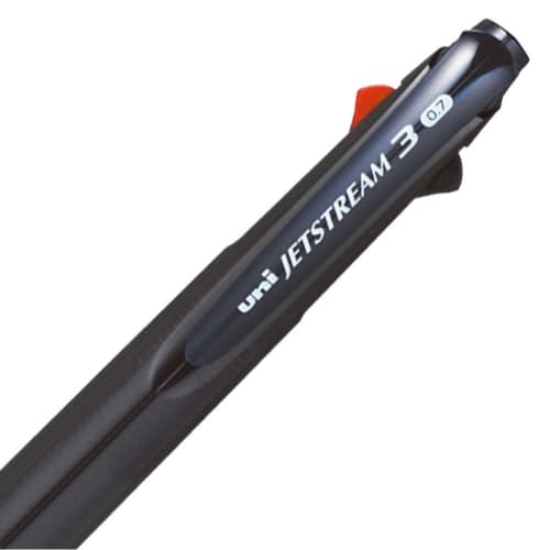 Mitsubishi Pencil 3 Color Ballpoint Pen Jet Stream 0.7 Transparent Navy Easy to Write SXE340007T.9