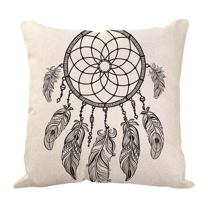 Dreamcatcher Printed Bay Window Decoration Pillow Case Car Waist Pad Pillow Sofa