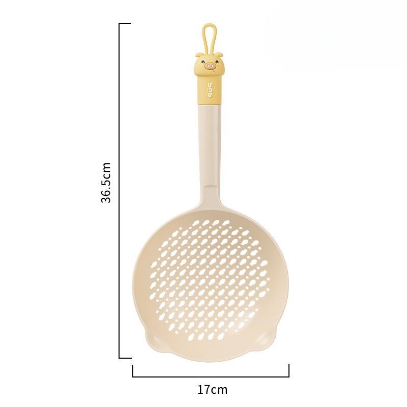 Household Kitchen Long-handled One-piece Formed Noodle Scooping Spoon, High-temperature Resistant Draining Scooping Spoon